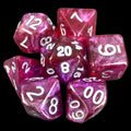 TDSO Tri-Glitter Pretty In Pink 7 Dice Polyset LTD EDITION