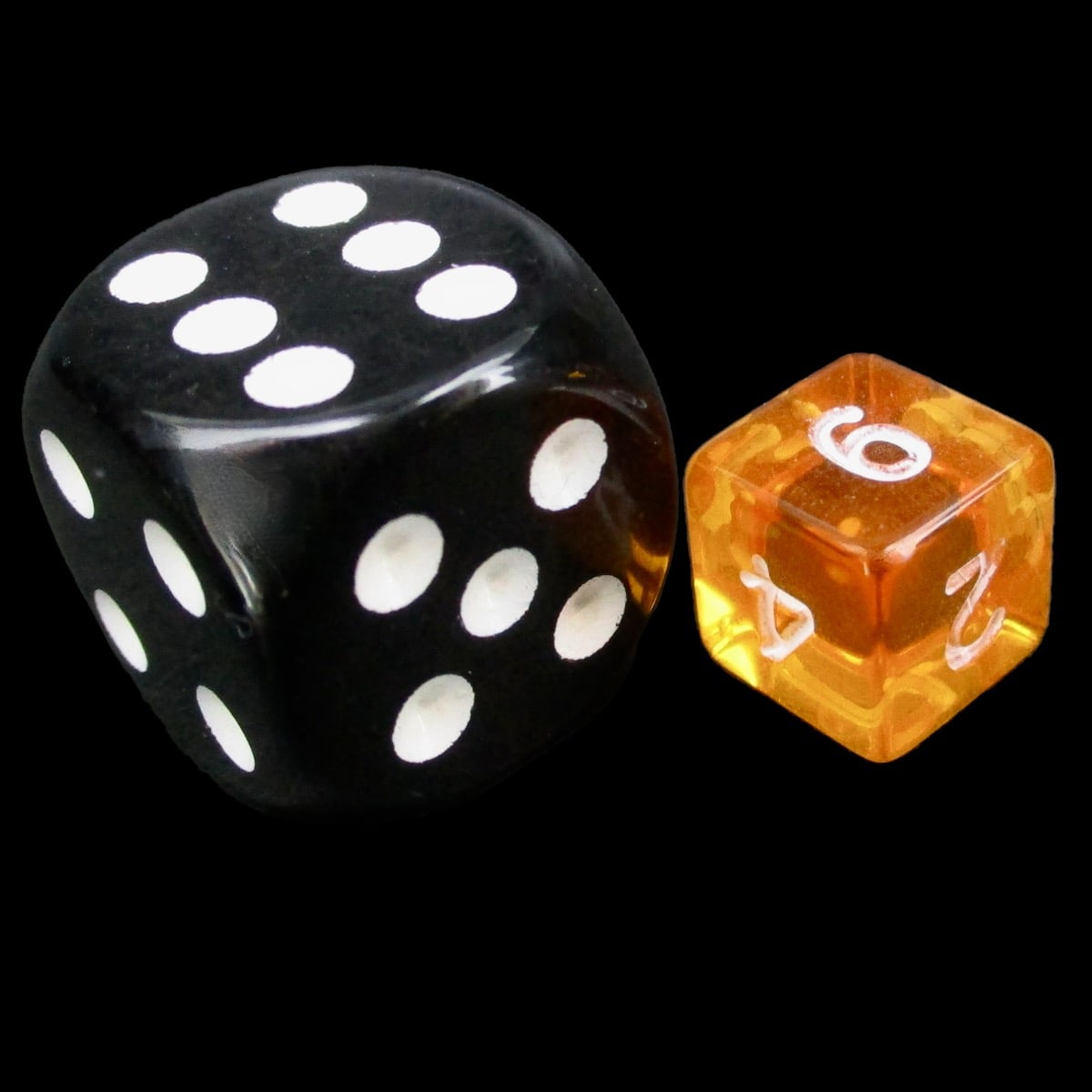 TDSO Bright Gem Fire Opal MINI 10mm D6 Dice