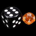 TDSO Bright Gem Fire Opal MINI 10mm D12 Dice