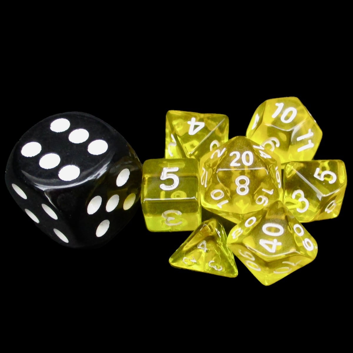 TDSO Bright Gem Citrine MINI 10mm 7 Dice Polyset