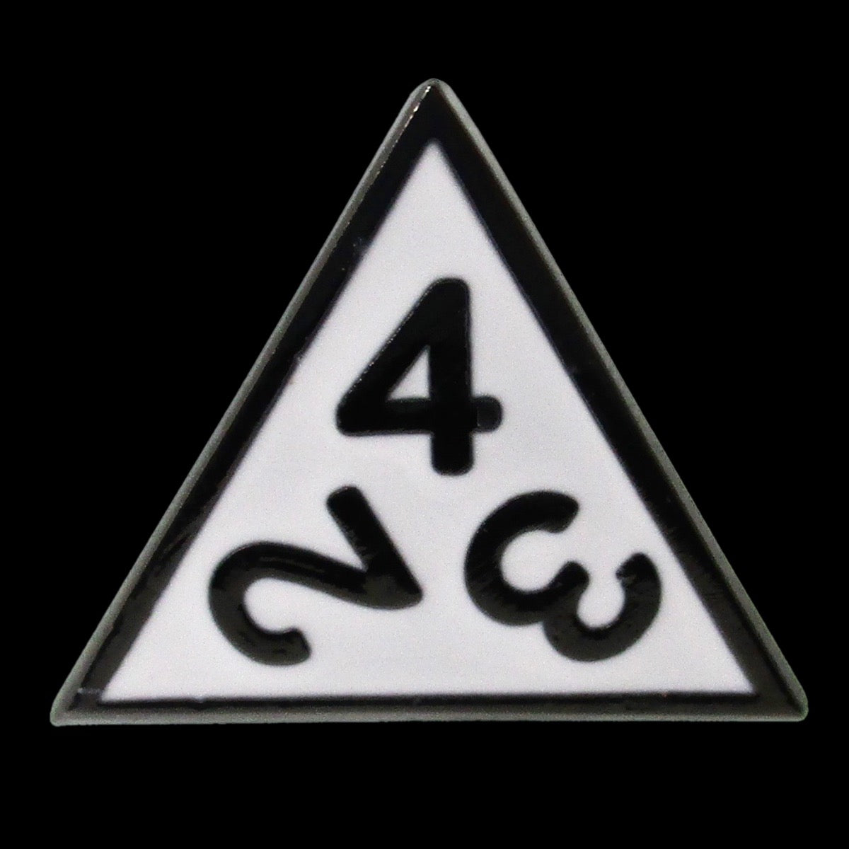 TDSO Metal Fire Forge 'Paladin' Black Nickel & White Enamel D4 Dice