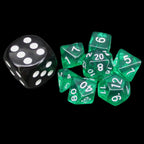 TDSO Bright Gem Emerald MINI 10mm 7 Dice Polyset