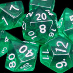 TDSO Bright Gem Emerald MINI 10mm 7 Dice Polyset
