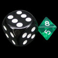 TDSO Bright Gem Emerald MINI 10mm D8 Dice