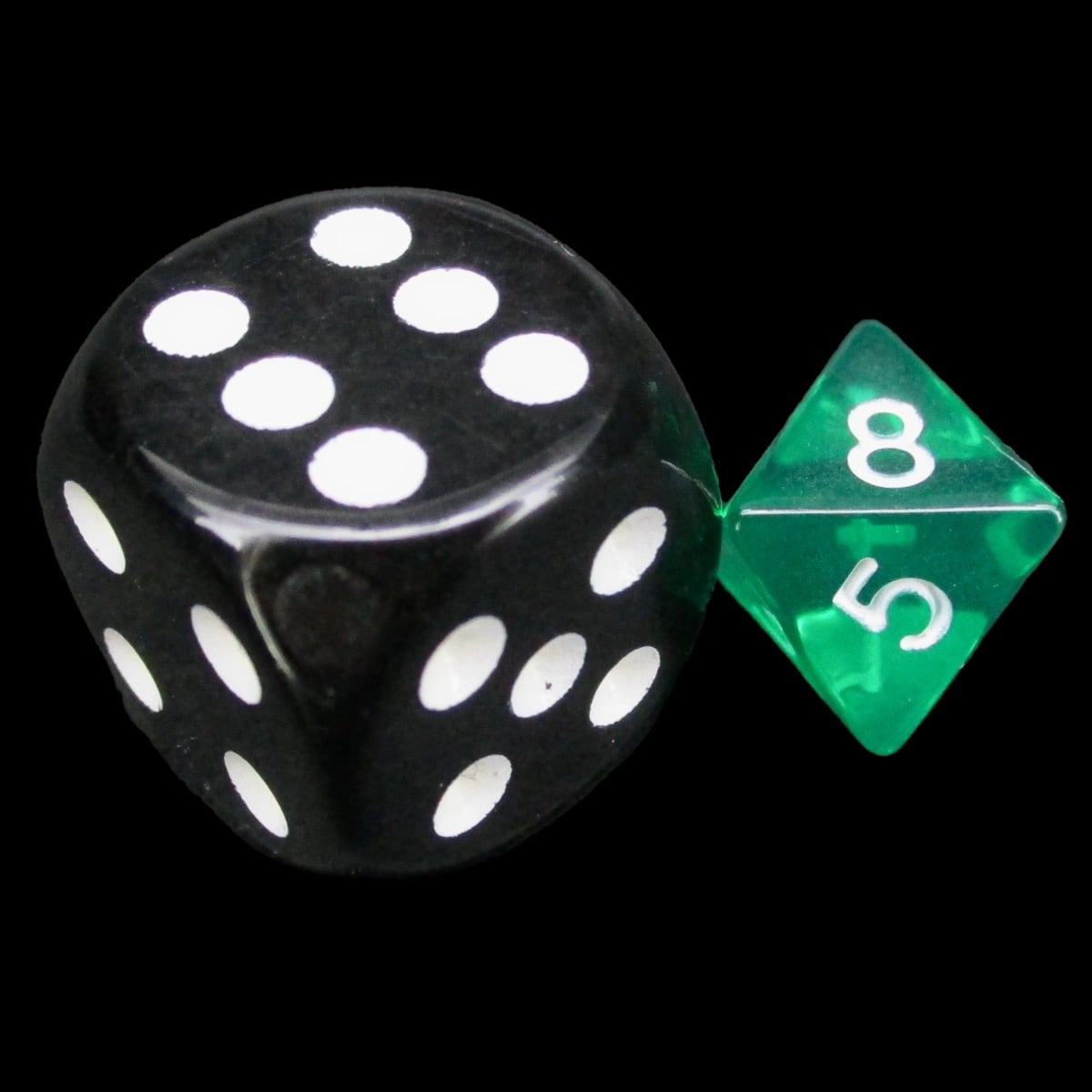 TDSO Bright Gem Emerald MINI 10mm D8 Dice