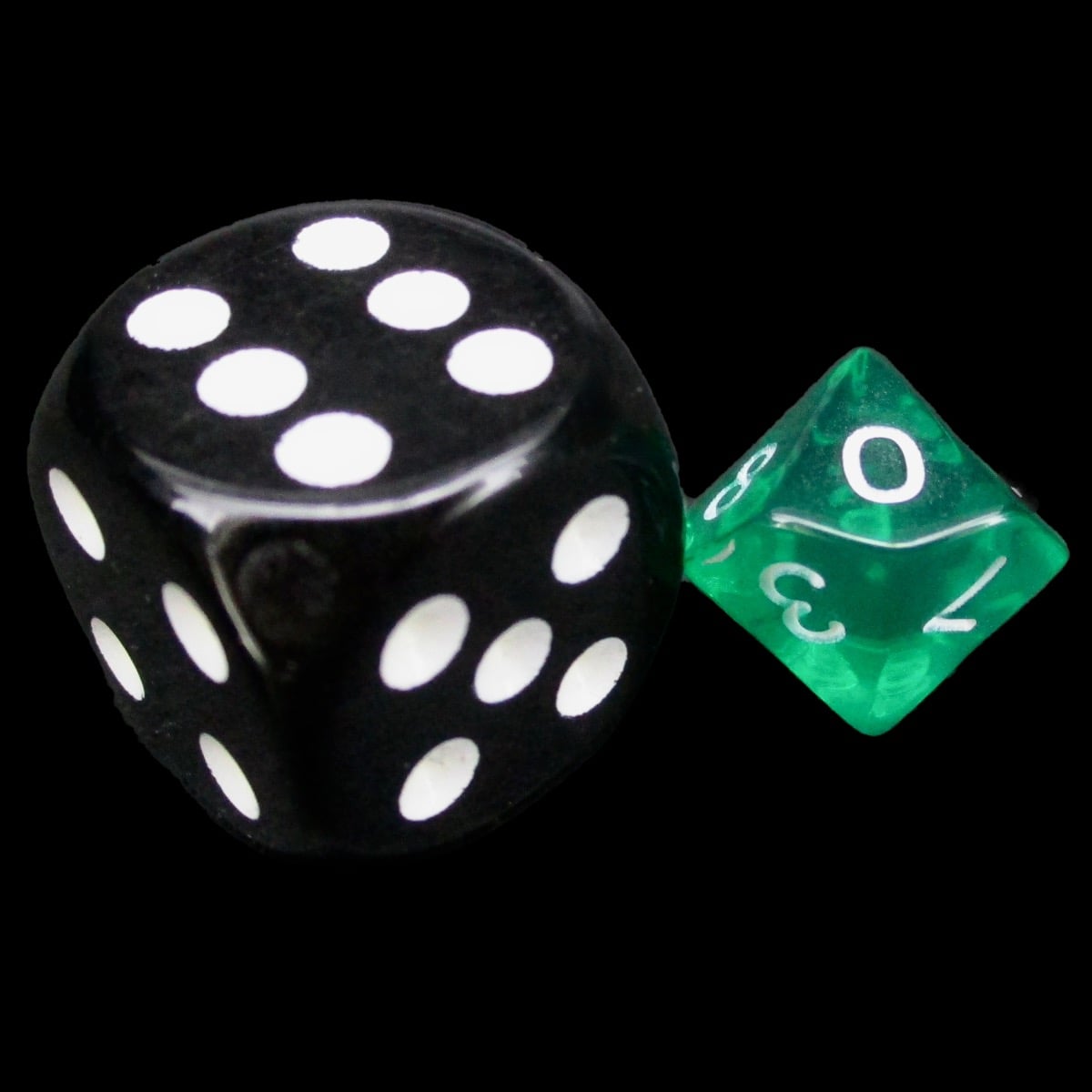 TDSO Bright Gem Emerald MINI 10mm D10 Dice