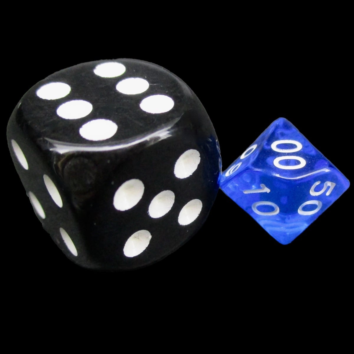 TDSO Bright Gem Sapphire MINI 10mm Percentile Dice