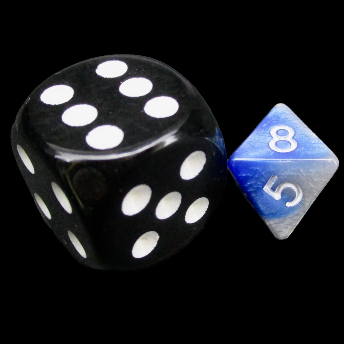 TDSO Duel Blue & Steel MINI 10mm D8 Dice