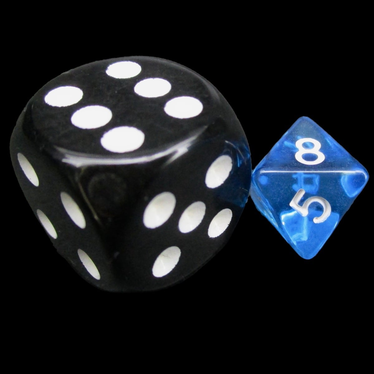 TDSO Bright Gem Cyan MINI 10mm D8 Dice