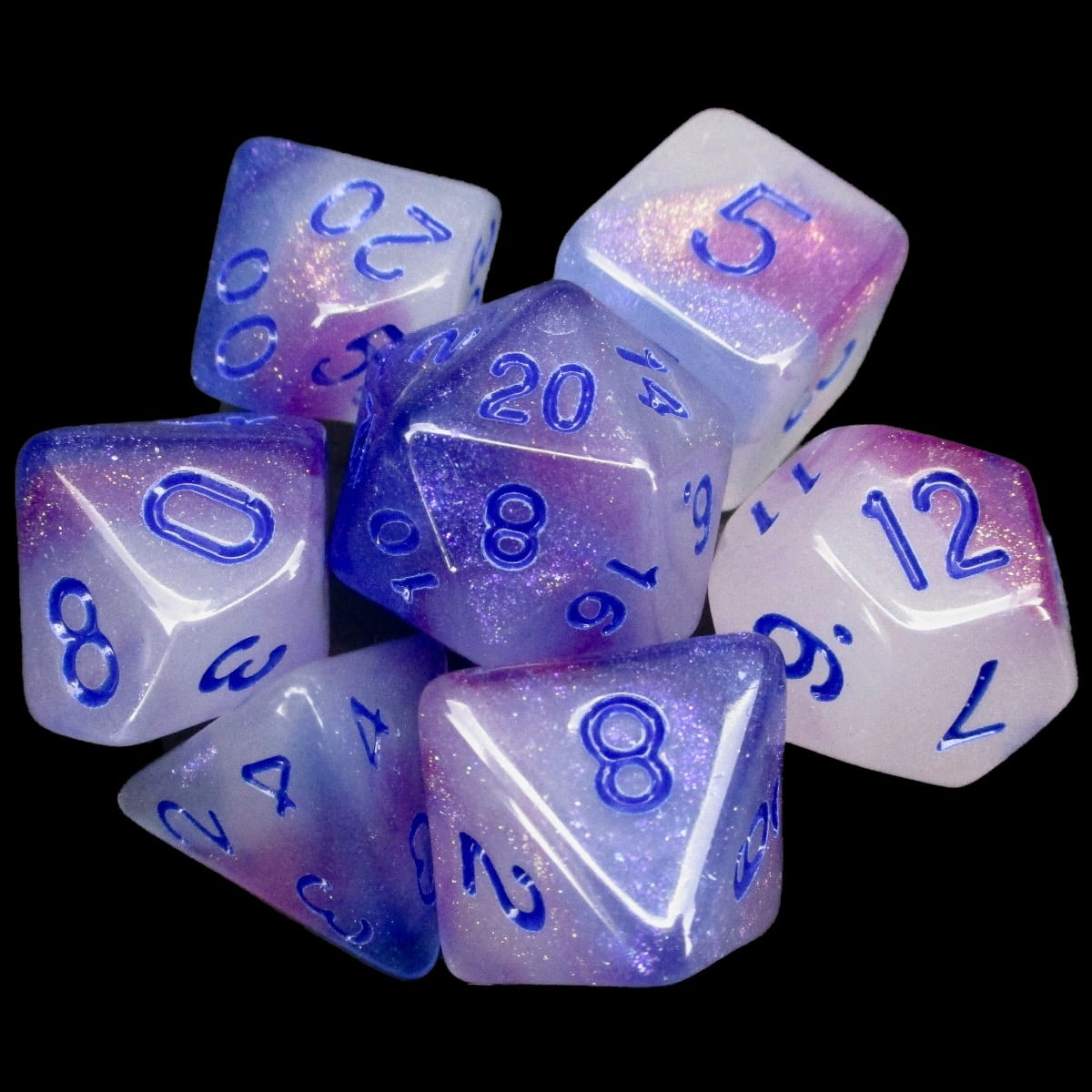 TDSO Merlins Prophecy Glow In The Dark 7 Dice Polyset LTD EDITION