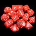 Role 4 Initiative Opaque Red & White 15 Dice Polyset with Arch D4s