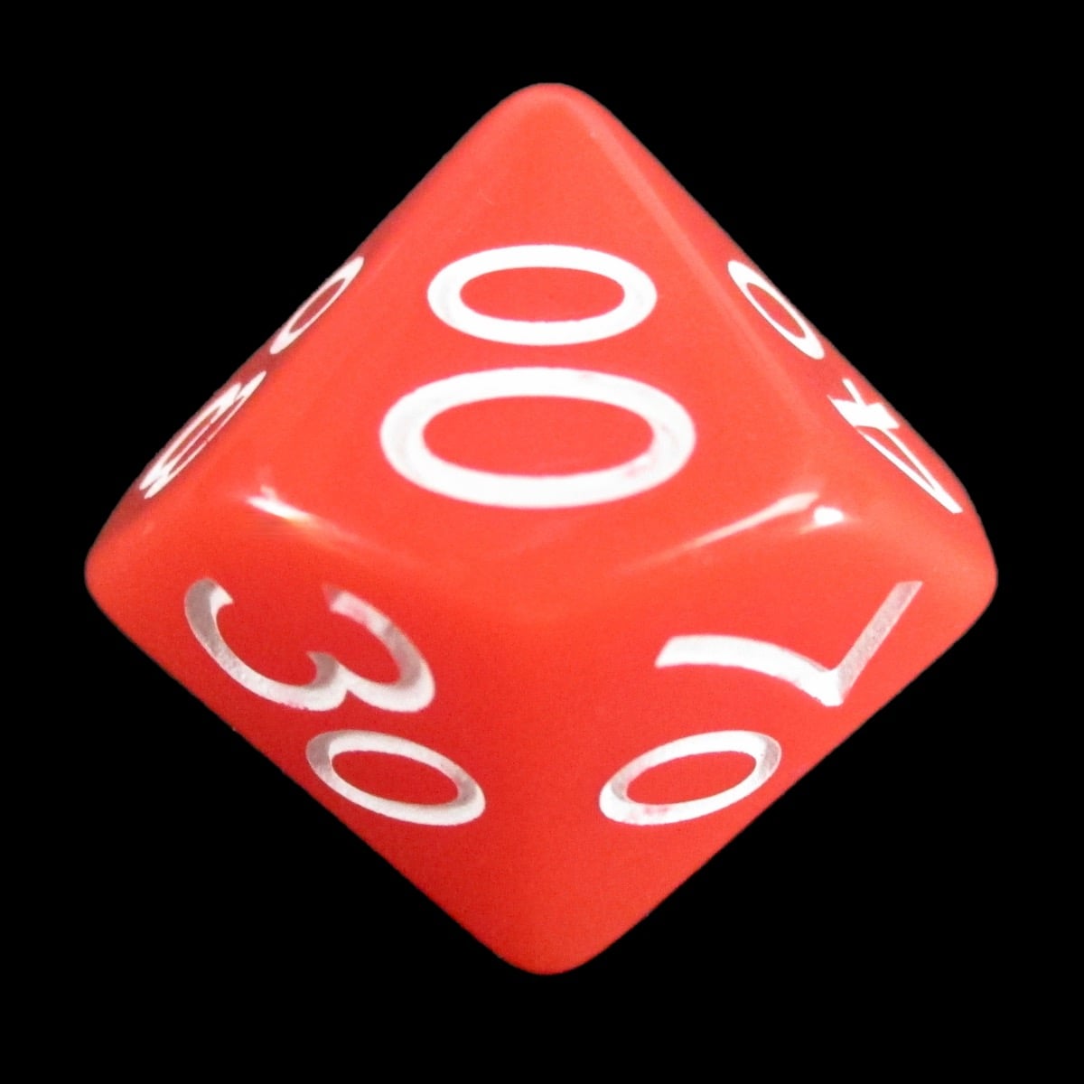 Role 4 Initiative Opaque Red & White Percentile Dice