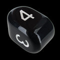 Role 4 Initiative Opaque Black & White Arch D4 Dice