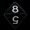 Role 4 Initiative Opaque Black & White D8 Dice