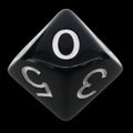 Role 4 Initiative Opaque Black & White D10 Dice