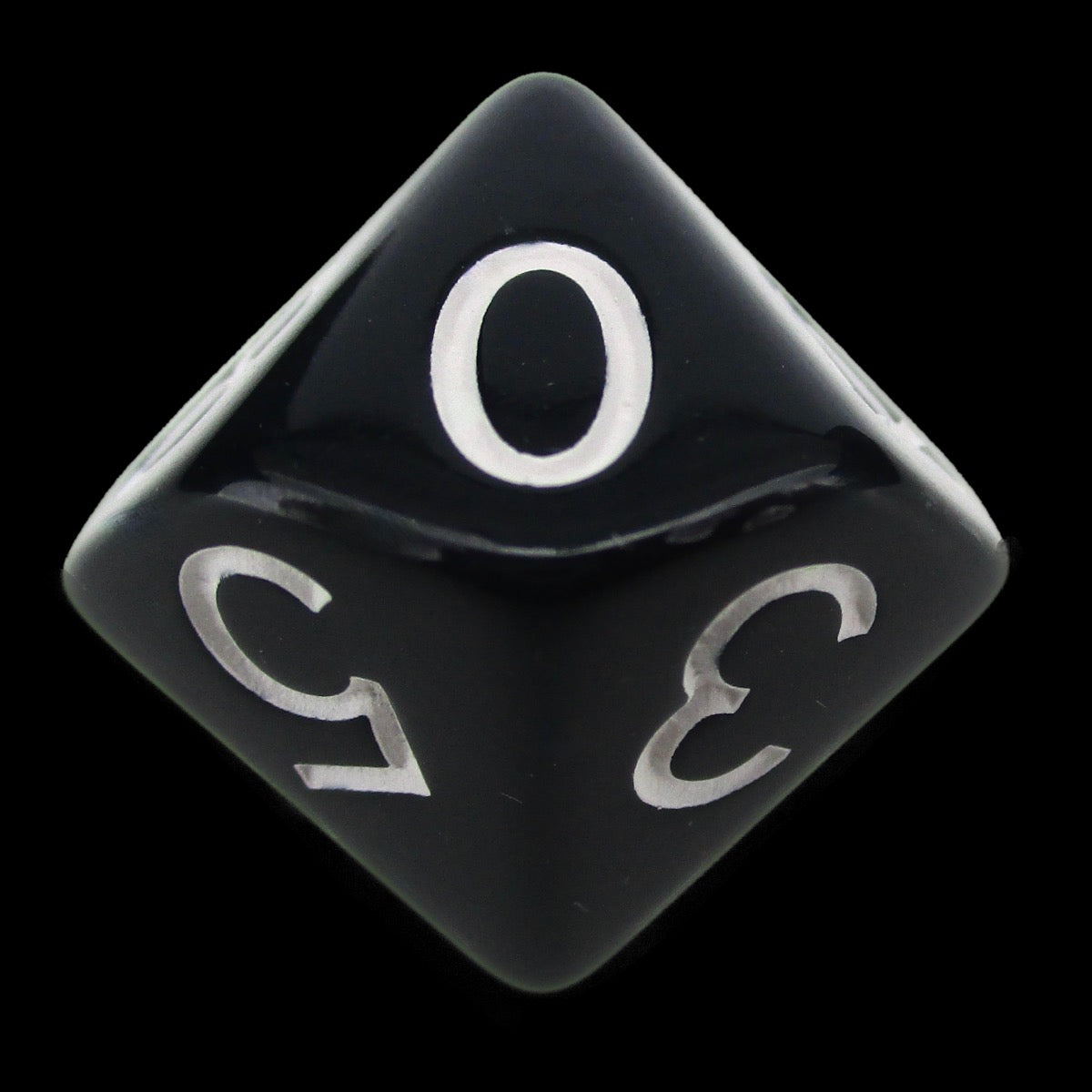Role 4 Initiative Opaque Black & White D10 Dice