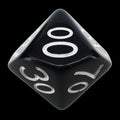 Role 4 Initiative Opaque Black & White Percentile Dice