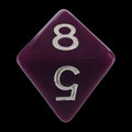 Role 4 Initiative Opaque Dark Purple & White D8 Dice