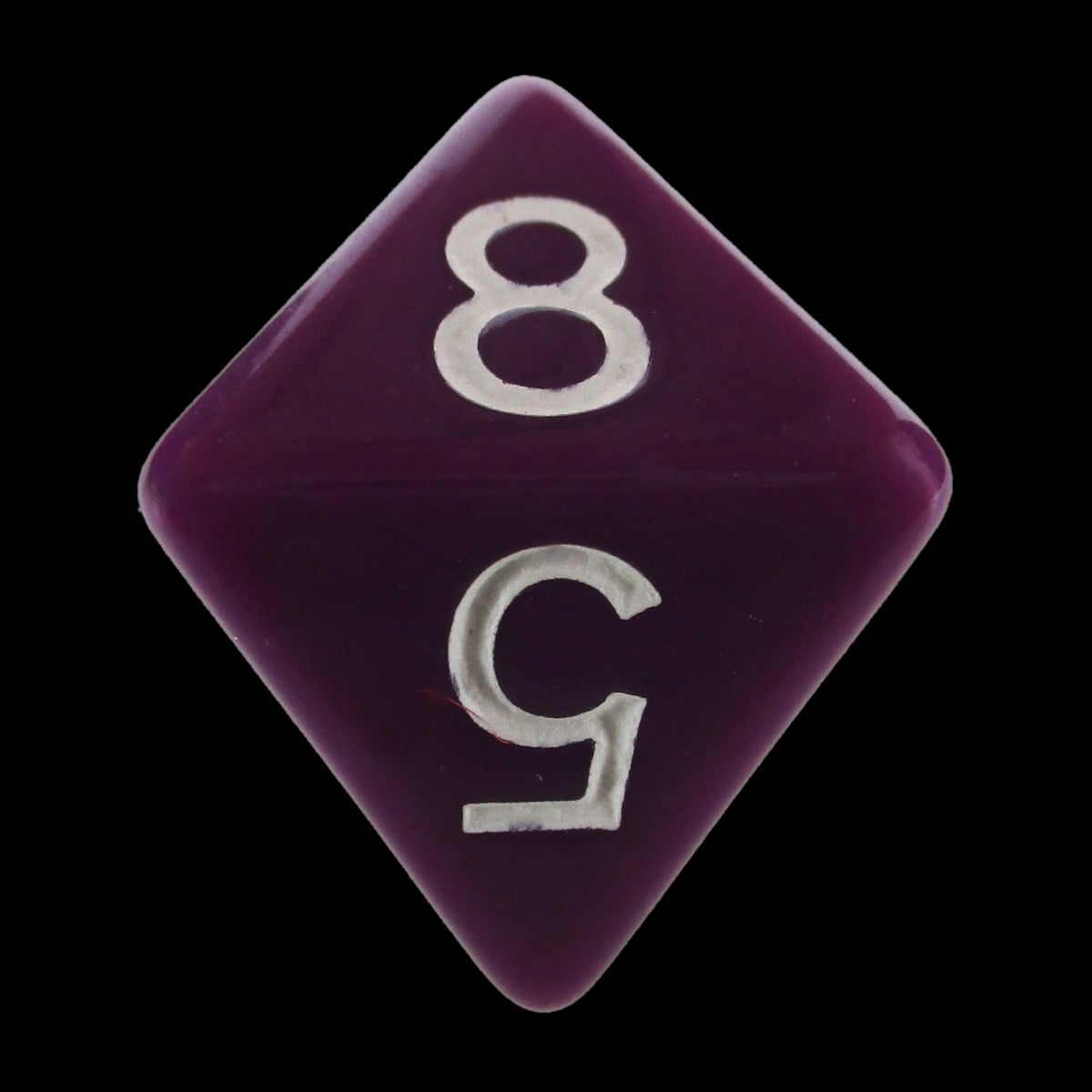 Role 4 Initiative Opaque Dark Purple & White D8 Dice