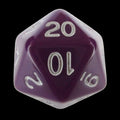 Role 4 Initiative Opaque Dark Purple & White Balanced D20 Dice