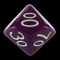 Role 4 Initiative Opaque Dark Purple & White Percentile Dice