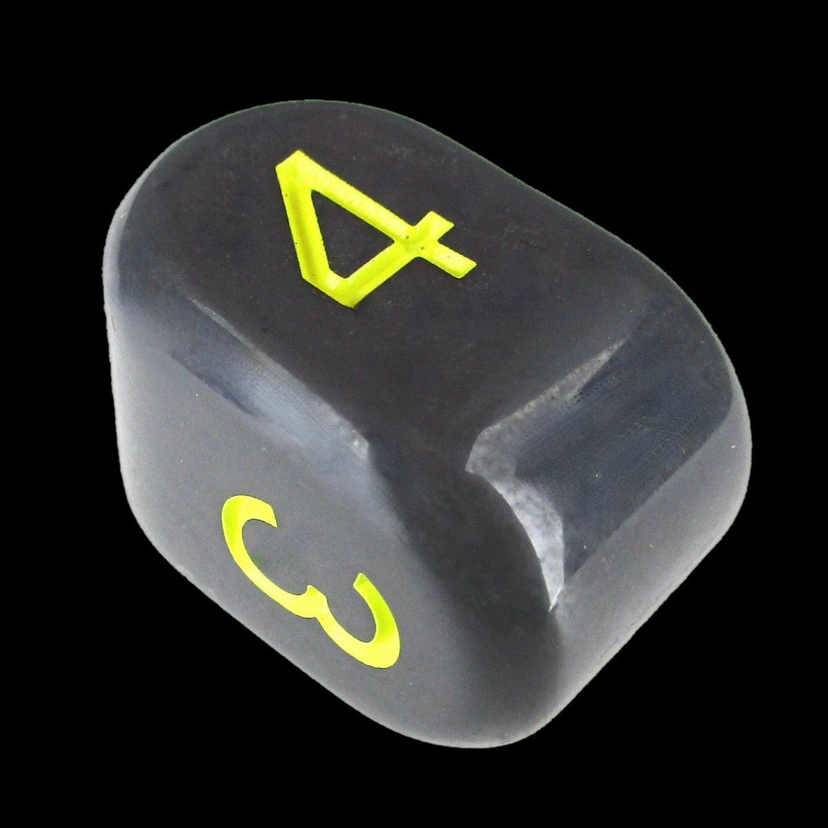 Role 4 Initiative Opaque Dark Grey & Yellow Arch D4 Dice