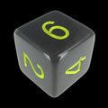 Role 4 Initiative Opaque Dark Grey & Yellow D6 Dice
