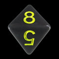 Role 4 Initiative Opaque Dark Grey & Yellow D8 Dice