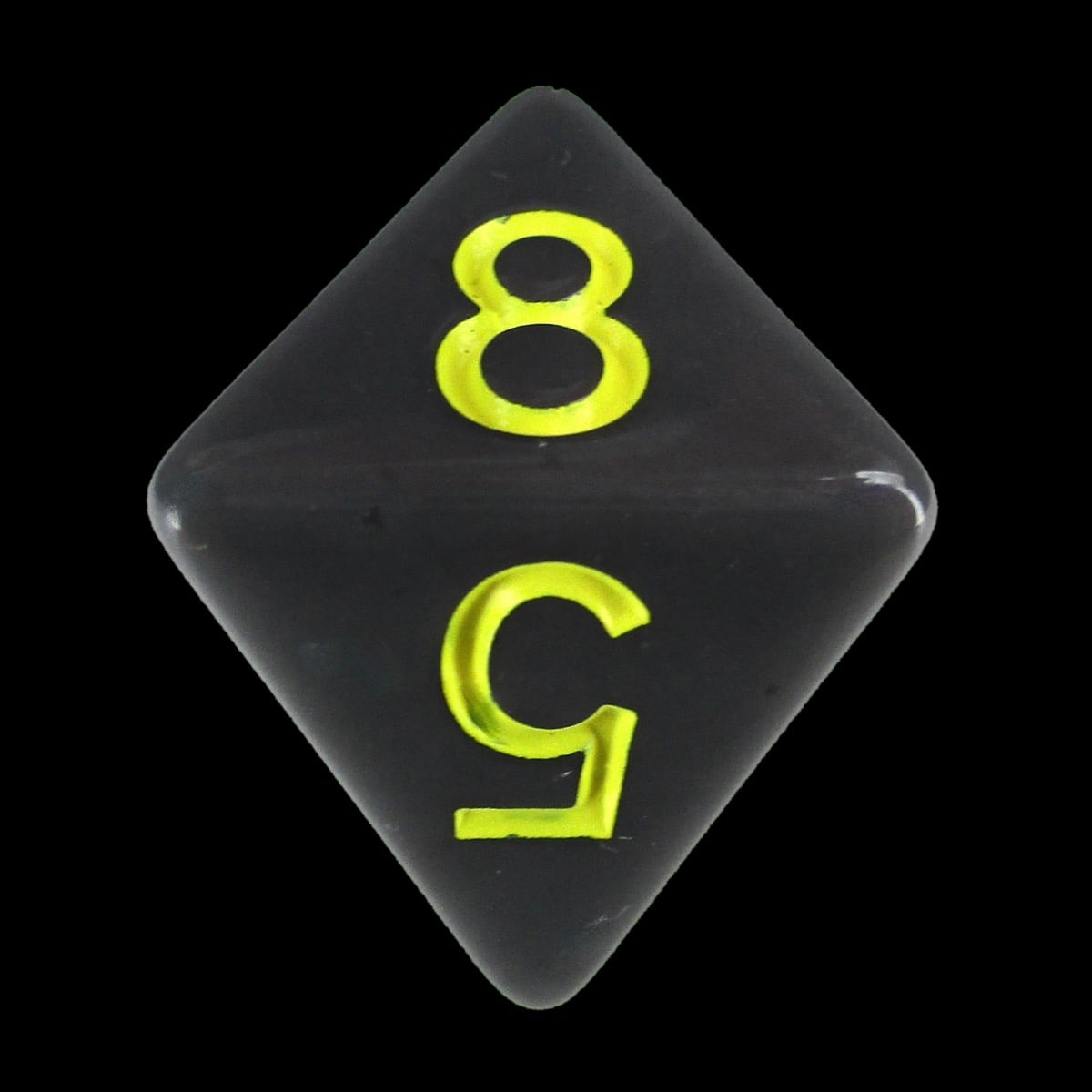 Role 4 Initiative Opaque Dark Grey & Yellow D8 Dice