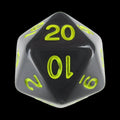 Role 4 Initiative Opaque Dark Grey & Yellow D20 Dice