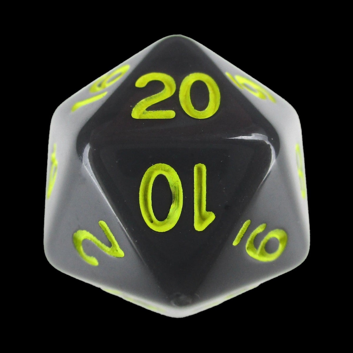 Role 4 Initiative Opaque Dark Grey & Yellow D20 Dice