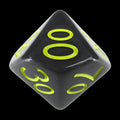 Role 4 Initiative Opaque Dark Grey & Yellow Percentile Dice