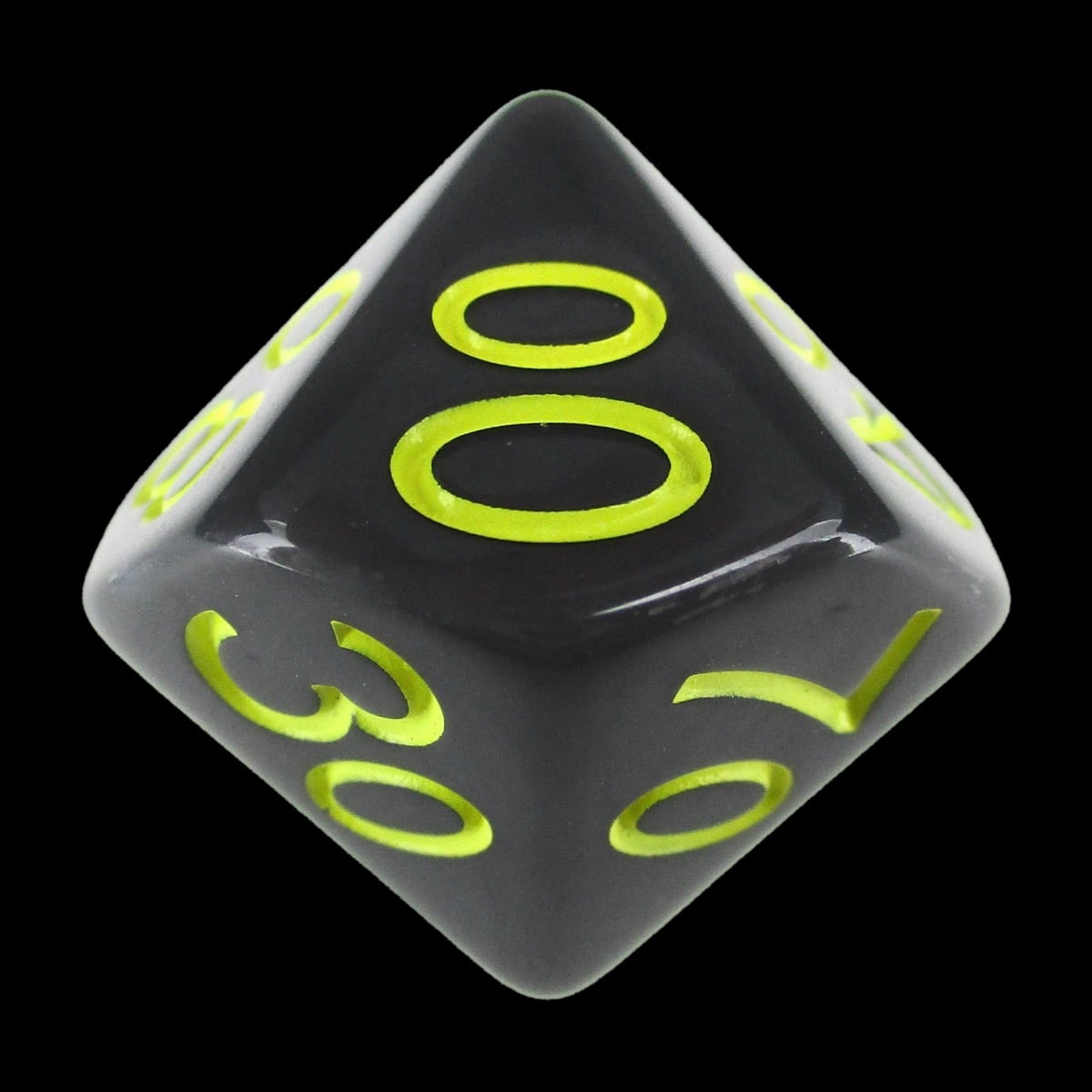 Role 4 Initiative Opaque Dark Grey & Yellow Percentile Dice