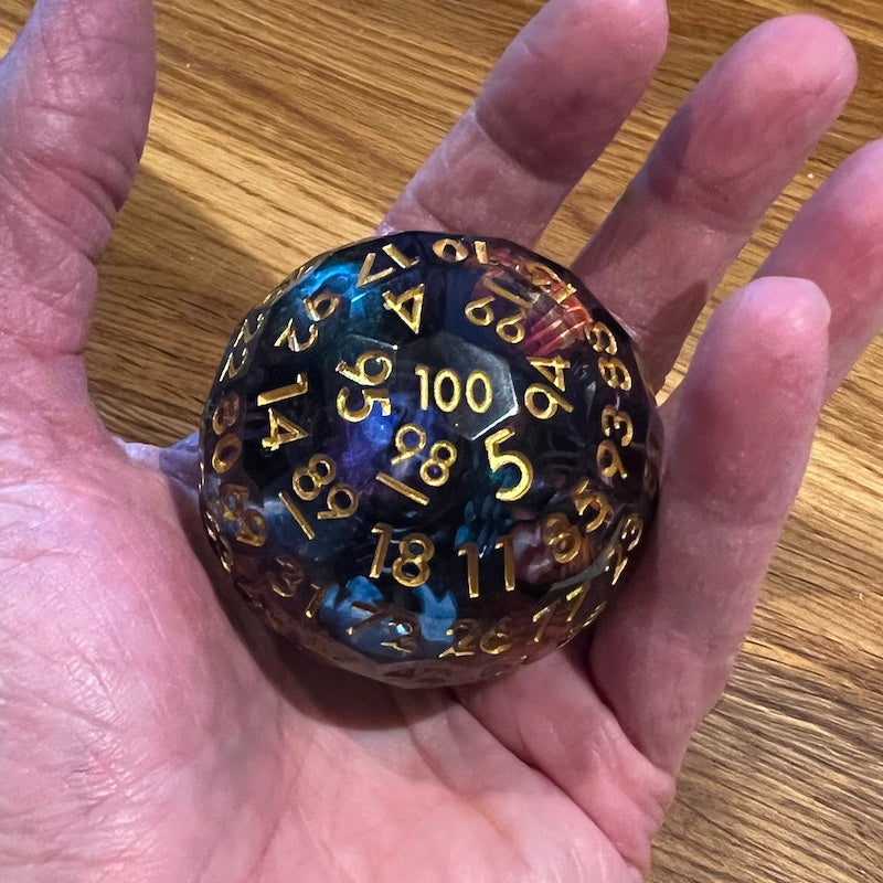 TDSO Liquid Core Shoggoth 'Mass of Moving Eyes' MASSIVE 52mm D100 Dice