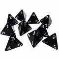 HALF PRICE CLEARANCE D&G Opaque Black 10 x D4 Dice Set
