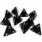 HALF PRICE CLEARANCE D&G Opaque Black 10 x D4 Dice Set