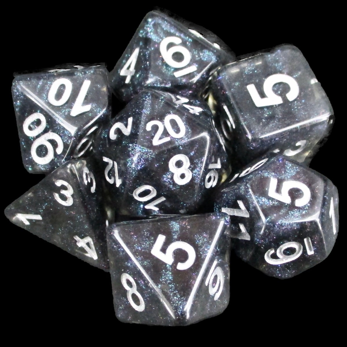 TDSO Twinkled Imploding Star Glitter 7 Dice Polyset LTD EDITION