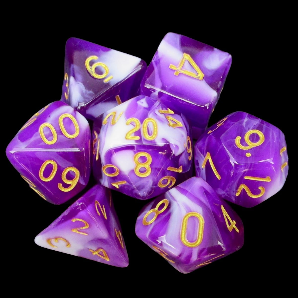 TDSO Marble Berry Ice Cream 7 Dice Polyset LTD EDITION