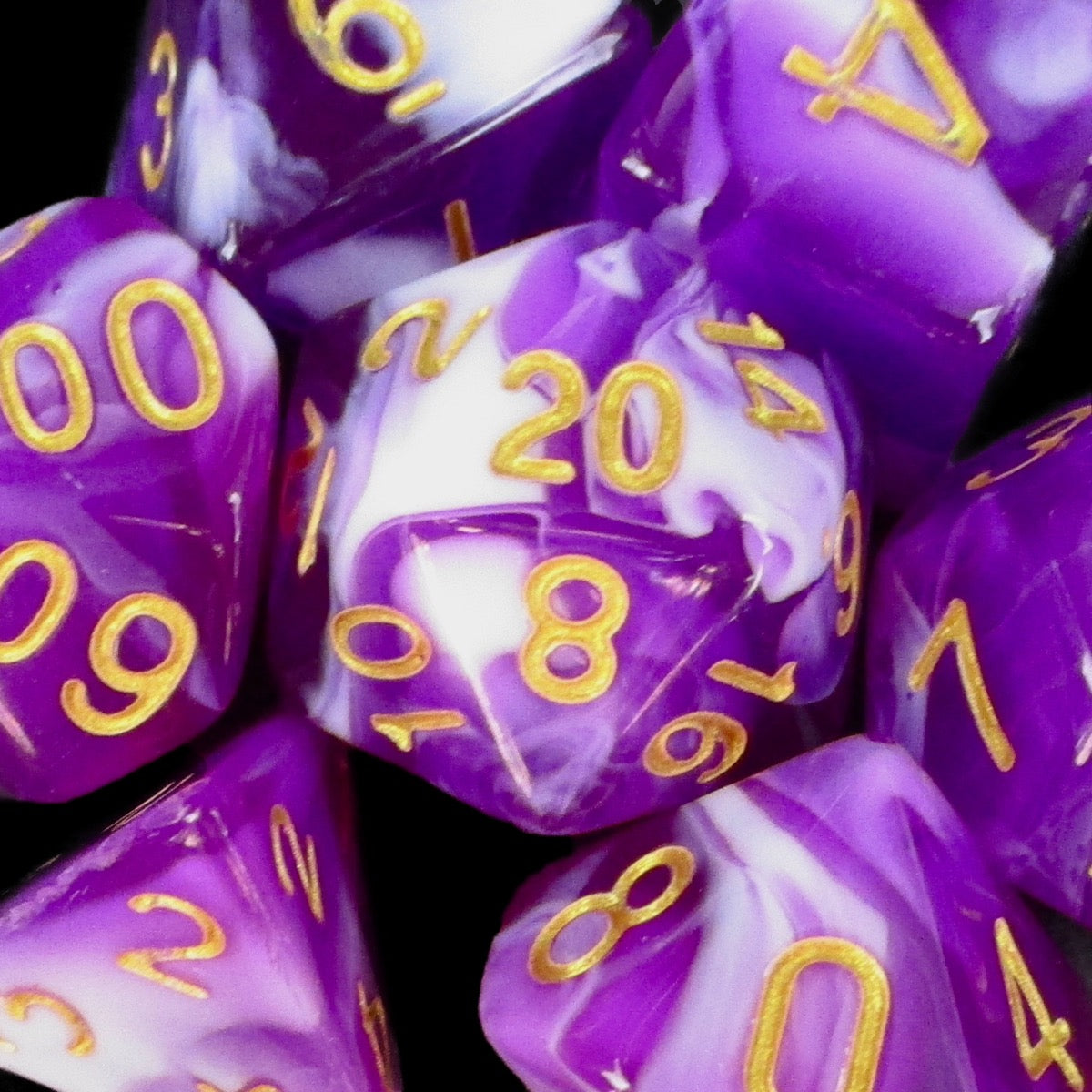 TDSO Marble Berry Ice Cream 7 Dice Polyset LTD EDITION