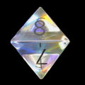 TDSO Zircon Glass Rainbow & Black D8 Dice