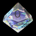 TDSO Zircon Glass Rainbow  & Black D10 Dice