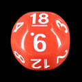 Impact Opaque Blood Orange & White D18 Dice
