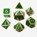 TDSO Metal Script Copper & Green 7 Dice Polyset