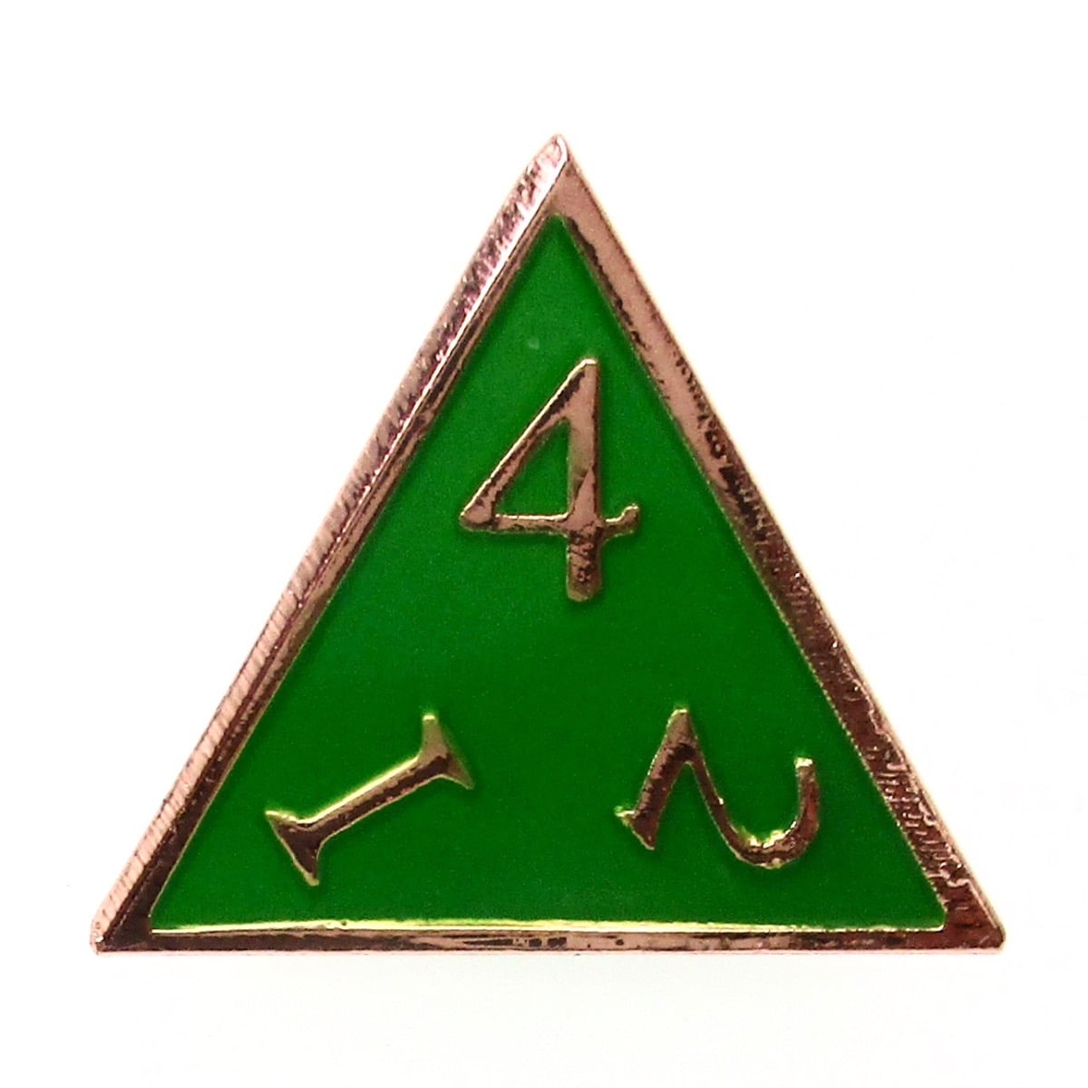 TDSO Metal Script Copper & Green D4 Dice