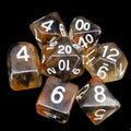 Role 4 Initiative Diffusion Lava Field 7 Dice Polyset with Arch D4