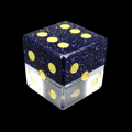 TDSO Fused Glass Zircon Diamond & Gemstone Goldstone Blue D6 Spot Dice