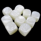 TDSO Pearl Blank White 16mm 10 x D6 Dice Set