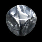 TDSO Pearl Blank Black 16mm 10 x D6 Dice Set