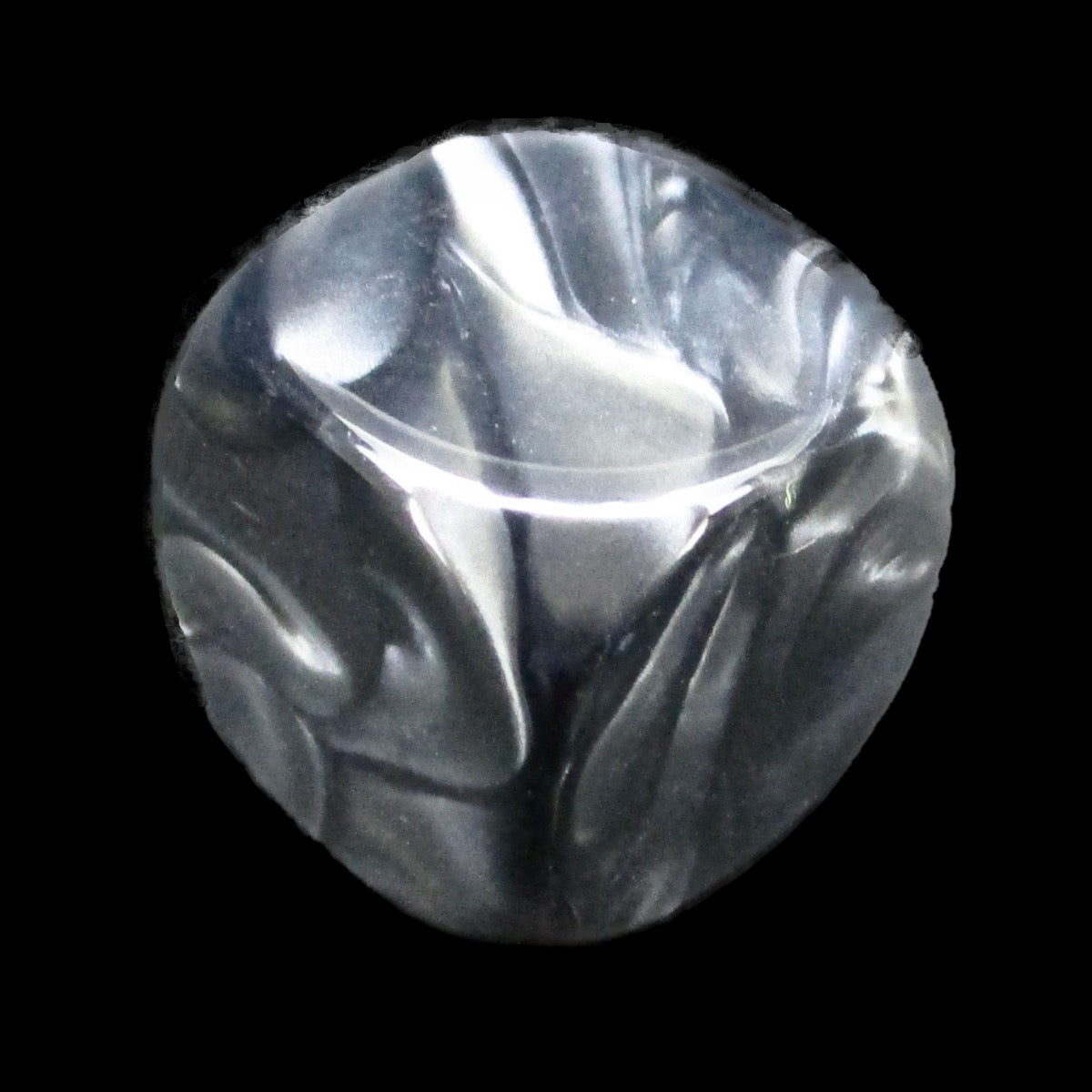 TDSO Pearl Blank Black 16mm 10 x D6 Dice Set