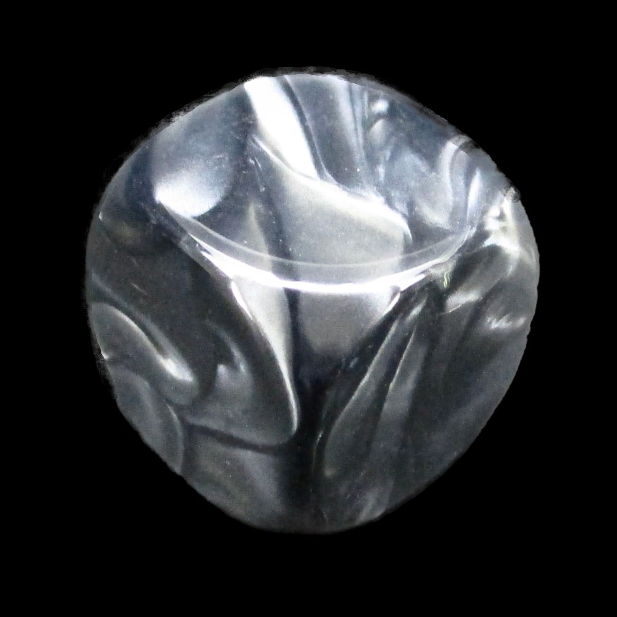 TDSO Pearl Blank Black 16mm D6 Dice